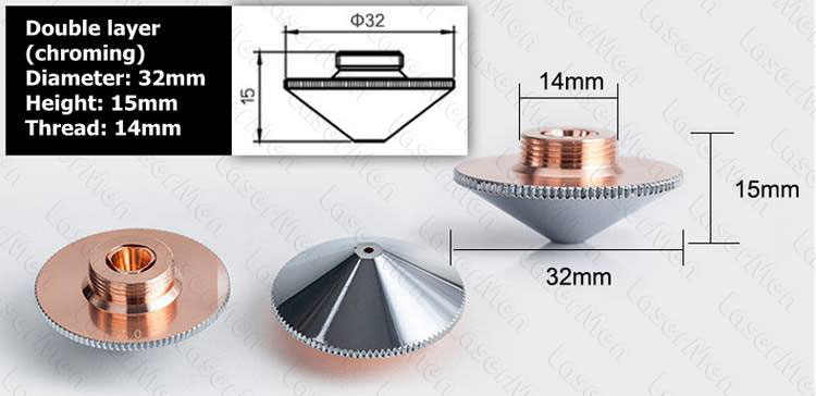 nozzle size of fiber laser cutting machine