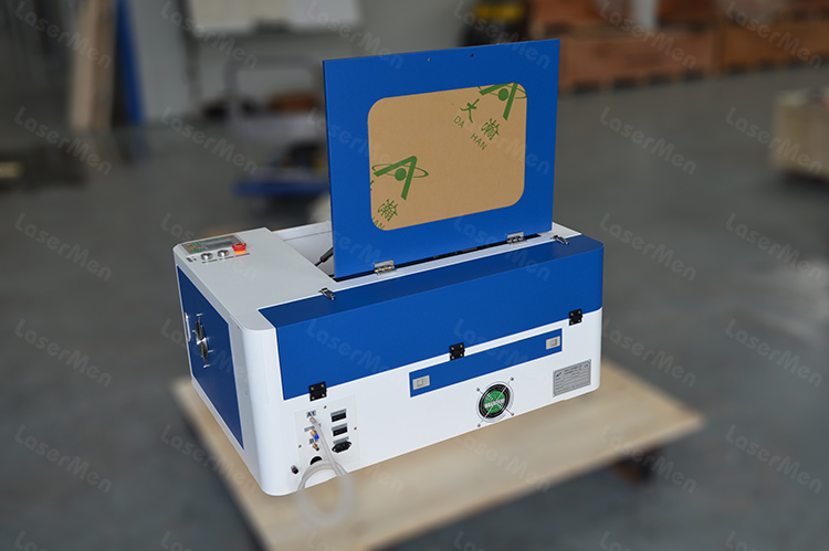 machine view of desktop co2 laser machine