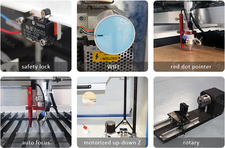 Optional parts of co2 laser machine