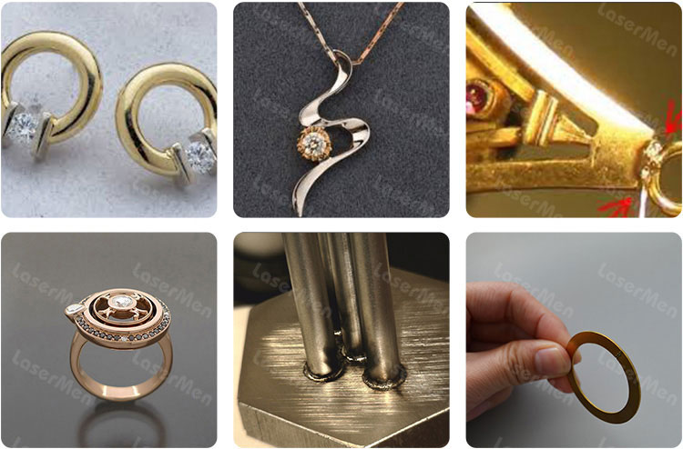 Jewelry laser welding samples 